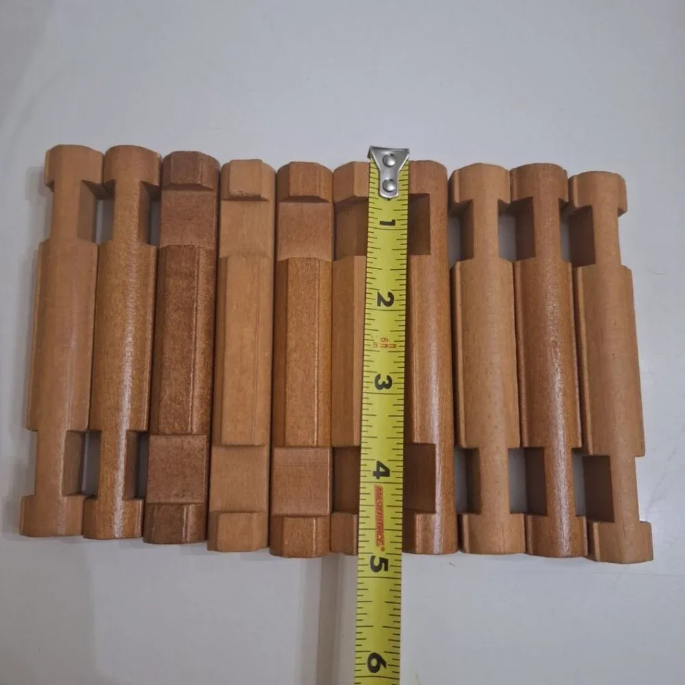 Lincoln Logs Wooden Round‎ Replacement Pieces 2 Notch 4.5 Inch Short Light Brown